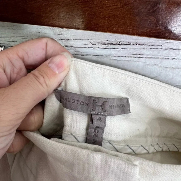 Halston heritage cream tan pants trousers  size 4 - Picture 4 of 8
